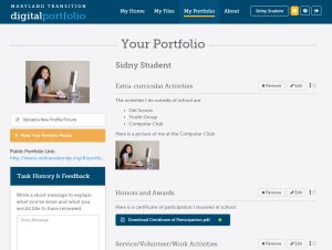 Screenshot of Portfolio