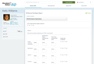 Screenshot of IEP