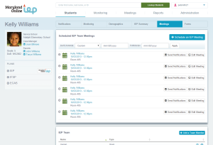 Screenshot of IEP